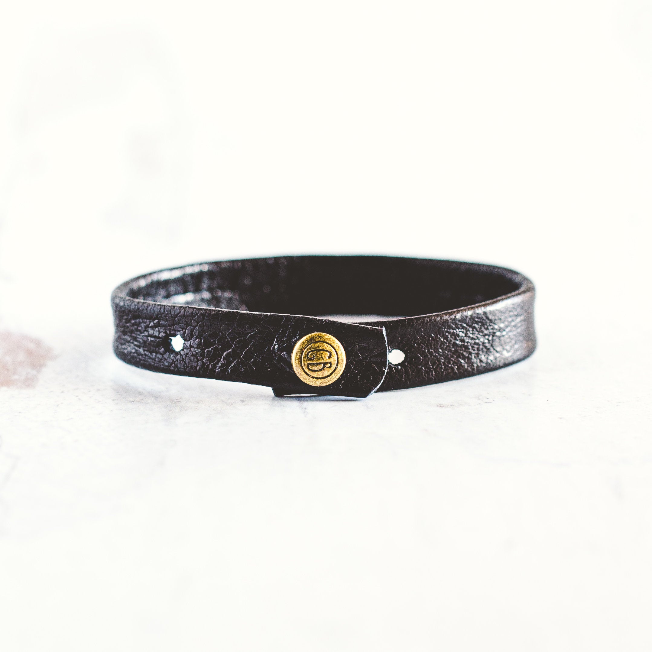 Custom Leather Bracelets for Men Personalize Bar Layered Leather Bangle  Gents | eBay